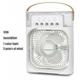 2024 NEW Portable Fan Air Conditioners USB Electric Fan LED Night Light Water Mist Fun 3 in 1 Air Humidifie for Home