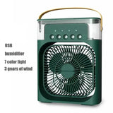 2024 NEW Portable Fan Air Conditioners USB Electric Fan LED Night Light Water Mist Fun 3 in 1 Air Humidifie for Home