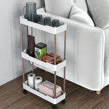 Bathroom Storage Rack With Wheels, 3/4 Layer Rolling Utility Cart, Bathroom Storage Organizer, Multi-purpose Utility Cart