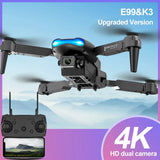 E99 k3 pro hd 4k drohnen kamera high hold modus faltbar mini rc wifi luftaufnahme quadcopter spielzeug hubschrauber