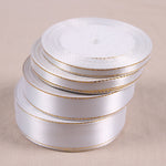 01,free shipping Wholesale 25 Yards White Silk Satin Ribbon , Wedding decorative ribbons, gift wrap, DIY handmade materials