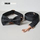 1.5M Nylon dog leash adjustable buckles free engrave bow tie dog collar for small big dog labrador pet puppy collar leash straps