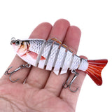 dasd  1 PCS Proberos Fishing Wobblers Swim Bait Fishing Bait 6-7 Sections Fishing Lure 10cm/15.5g 6# Good Quality Hook Fishing Tackle