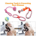 1 Set Dog Chewing Toys Set Chew Toys Gift Set Pet Rope Flying Discs Toy Durable Braided Bone Chewing Training Toys Rope 5-10 pcs