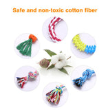 1 Set Dog Chewing Toys Set Chew Toys Gift Set Pet Rope Flying Discs Toy Durable Braided Bone Chewing Training Toys Rope 5-10 pcs