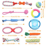 1 Set Dog Chewing Toys Set Chew Toys Gift Set Pet Rope Flying Discs Toy Durable Braided Bone Chewing Training Toys Rope 5-10 pcs
