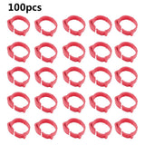 100PCS Chicken Leg Ring Adjustable Poultry Leg Buckle Digital Label Ring for Chicken Duck Pigeon Poultry Farming Distinction 20E