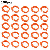 100PCS Chicken Leg Ring Adjustable Poultry Leg Buckle Digital Label Ring for Chicken Duck Pigeon Poultry Farming Distinction 20E