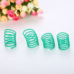 10Pcs Pet Wide Durable Heavy Gauge Plastic Colorful Springs Cat Toy Playing Toys for Kitten