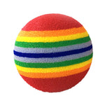 10Pcs Rainbow 3.5cm Cat Toy Ball Interactive Cat Toys Play Chewing Rattle Scratch EVA Ball Training Pet Supplies Tooth Cleaning