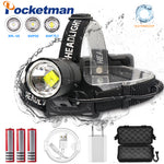 120000 Lumen XHP-70.2 led Headlamp Fishing Camping headlight High Power lantern Head Lamp Zoomable USB Torches Flashlight 18650