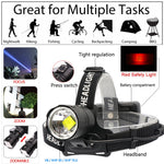 120000 Lumen XHP-70.2 led Headlamp Fishing Camping headlight High Power lantern Head Lamp Zoomable USB Torches Flashlight 18650