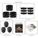 12PCS Set Abs Abdominal Muscle Stimulator Electric Massager Training Exerciser Toning Belt Waist Arm Leg  Body Fitness Trainer