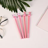 4Pcs 0.5mm Flamingo Gel Pen School Office Supplies Students Writing Stationery