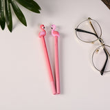 4Pcs 0.5mm Flamingo Gel Pen School Office Supplies Students Writing Stationery