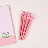 4Pcs 0.5mm Flamingo Gel Pen School Office Supplies Students Writing Stationery
