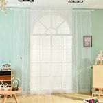 100cm x 200cm Lovely Daisy Flowers Offset Printing Rod Pocket Bedroom Curtain