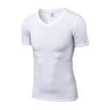 Men's V-neck PRO Fitness Running Quick-drying T-Shirt