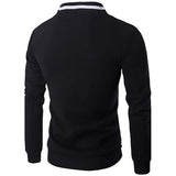 Herrn Alltag / Wochenende Aktiv Frühling / Sommer / Herbst Standard Jacke, Patchwork Schwarz & Weiß Ständer Langarm Polyester Grau / Hellgrau / Wein / Winter - app80