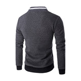 Herrn Alltag / Wochenende Aktiv Frühling / Sommer / Herbst Standard Jacke, Patchwork Schwarz & Weiß Ständer Langarm Polyester Grau / Hellgrau / Wein / Winter - app80