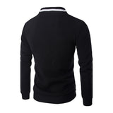 Herrn Alltag / Wochenende Aktiv Frühling / Sommer / Herbst Standard Jacke, Patchwork Schwarz & Weiß Ständer Langarm Polyester Grau / Hellgrau / Wein / Winter - app80