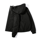 Men's Daily Basic / Street chic Spring / Fall & Winter Regular Jacket, Solid Colored Hooded Long Sleeve Polyester Print Black / Dark Gray / Khaki - app80