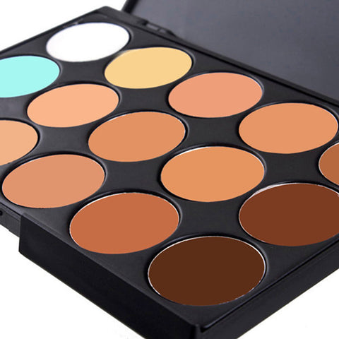 15 colors 3in1 professional natural concealer foundation bronzer makeup cosmetic palette assorted 2 color