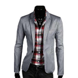 Men's Daily Spring / Fall Regular Blazer, Solid Colored V Neck Long Sleeve Linen Pink / Light Blue / Dark Gray XL / XXL / XXXL / Business Casual / Slim - app80