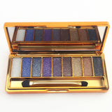 9 Colors Eyeshadow palette diamond bright shining colorful makeup eye shadow flash glitter makeup set