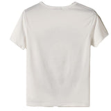 Women's Daily Slim T-shirt - Floral White L / Summer