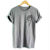 Women's Daily Slim T-shirt - Floral White L / Summer