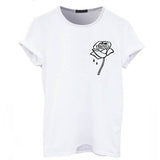 Women's Daily Slim T-shirt - Floral White L / Summer