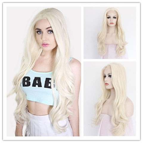 2016 christmas lace front lace gold natural wave ombre high temperature wire wig