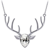 Women's Crystal Necklace Classic Elk Sweet Cute Alloy Light Purple Blue Pink 50 cm Necklace Jewelry 1pc For Christmas Festival