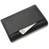 Unisex Cowhide Wallet Solid Color Black / Red