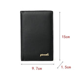 Unisex Cowhide Wallet Solid Color Black / Red