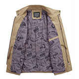 Men's Daily Chinoiserie Spring &  Fall Long Trench Coat, Solid Colored Stand Long Sleeve Polyester Green / Black / Khaki / Slim