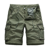 Men's Basic Shorts Pants - Solid Colored Black Camel Army Green 34 36 38