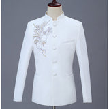 Men's Blazer Stand Polyester White / Black XL / XXL / XXXL