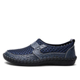 Men's Leather Shoes Leather / Mesh Summer / Spring & Summer Vintage / Casual Loafers & Slip-Ons Non-slipping Brown / Army Green / Blue