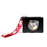 Women's Zipper PU(Polyurethane) / PU Wallet Character Black / Red / Milky White