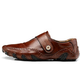 Men's Leather Shoes Leather / Cowhide Fall / Spring & Summer Classic / Casual Oxfords Breathable Black / Brown
