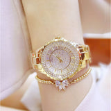 Women's Luxury Watches Wrist Watch Diamond Watch Japanese Quartz Stainless Steel Silver / Gold 30 m Casual Watch Analog Ladies Charm Bling Bling - Gold Silver