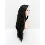deluxe kardashian long black heat resistant celebrity fashion wig
