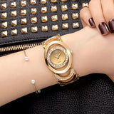 Women's Bracelet Watch Wrist Watch Diamond Watch Quartz Silver / Gold Imitation Diamond Analog Ladies Charm Sparkle Vintage Casual - Silver Rose Gold Gold / White Two Years Battery Life
