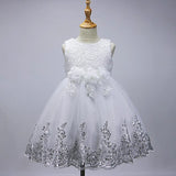 Kids Girls' Sweet Party Festival Solid Colored Floral Sequins Jacquard Sleeveless Dress Red / Cotton