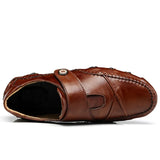 Men's Leather Shoes Leather / Cowhide Fall / Spring & Summer Classic / Casual Oxfords Breathable Black / Brown