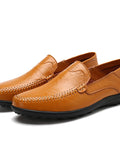 Men's Leather Shoes Leather / Cowhide Fall / Spring & Summer Casual / Preppy Loafers & Slip-Ons Breathable Black / Light Brown / Dark Brown