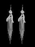 Women's Crystal Drop Earrings Tassel Elegant Earrings Jewelry Silver For Wedding Party