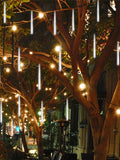 30cm*8 Tube 144 LEDs Falling Rain Drop Icicle Snow Fall String LED Waterproof Christmas Lights